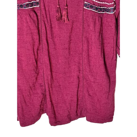 Free People OB847319 All My Life Embroidered Smocked Dress Size Med - Picture 6 of 8